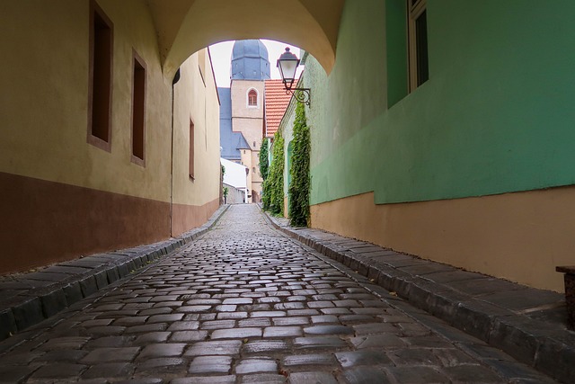 corridor, passage, alley, road, eisleben, lutherstadt